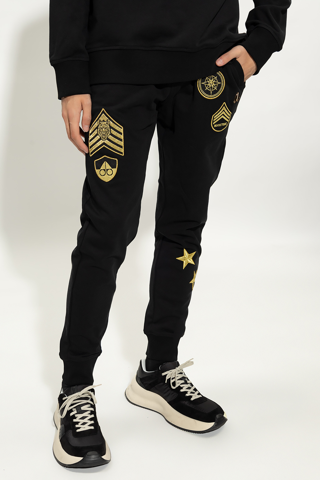 Black Patched sweatpants Moose Knuckles